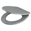 Abattant WC GoodHome Morava coloris gris en MDF avec frein de chute