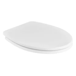 Abattant WC GoodHome Morava coloris blanc en MDF avec frein de chute