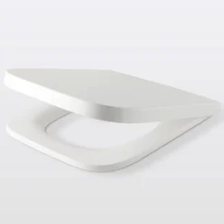 Abattant WC GoodHome Teesta en duraplast coloris blanc avec frein de chute