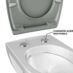 Abattant WC gris clair brillant Classic Bemis
