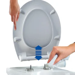 Abattant WC gris clair brillant Slim Bemis