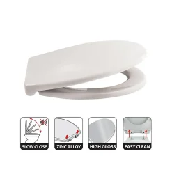 Abattant wc HARRY Gris Clair Charnière Zinc Spirella