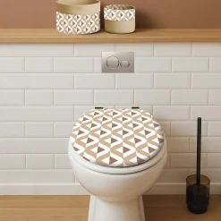 Abattant WC Levasseur Ines noisette en thermodur avec frein de chute