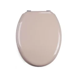 Abattant Wc MDF Beige - MSV - Universel - Acier Inoxydable - Accessoires de salle de bain