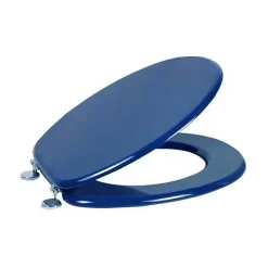 Abattant Wc MDF Bleu Marine - MSV - Universel - Fixation par le dessus avec entraxe universelle