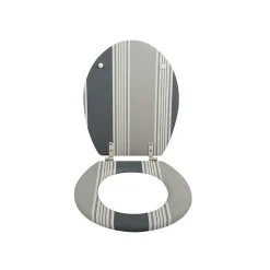 Abattant wc MDF Cardiff Gris Charnières Inox MSV