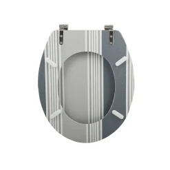 Abattant wc MDF Cardiff Gris Charnières Inox MSV