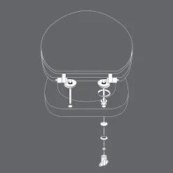 Abattant WC MDF charnières métal Bubble
