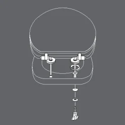 Abattant WC MDF charnières métal HAVANE