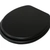 Abattant wc MDF CLEO Noir mat Charnières Inox MSV