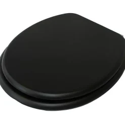 Abattant wc MDF CLEO Noir mat Charnières Inox MSV