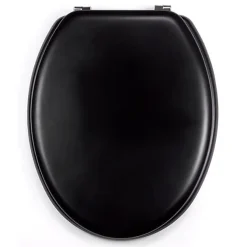 Abattant wc MDF CLEO Noir mat Charnières Inox MSV
