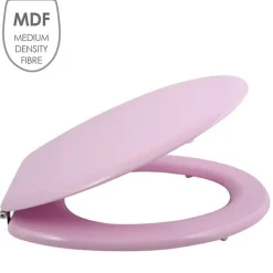 Abattant wc MDF CLEO Rose Poudré Charnières Inox MSV