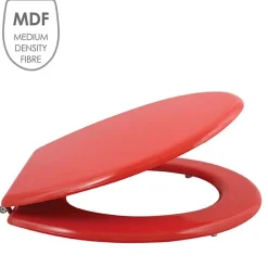 Abattant wc MDF CLEO Rouge Charnières Inox MSV