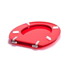 Abattant wc MDF CLEO Rouge Charnières Inox MSV