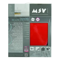 Abattant wc MDF CLEO Rouge Charnières Inox MSV