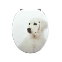 Abattant wc MDF Dog SCOTT Beige Charnières Inox MSV