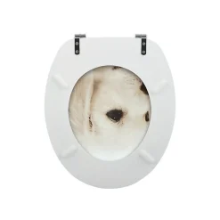 Abattant wc MDF Dog SCOTT Beige Charnières Inox MSV