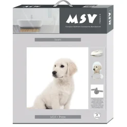 Abattant wc MDF Dog SCOTT Beige Charnières Inox MSV
