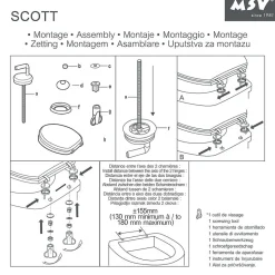 Abattant wc MDF Dog SCOTT Beige Charnières Inox MSV