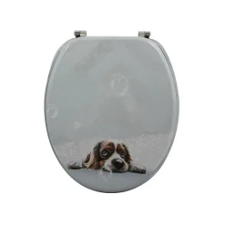 Abattant wc MDF Doggy Bath Charnières Inox MSV