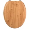 Abattant wc MDF en Décor Pin Marron Charnières Inox MSV