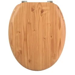Abattant wc MDF en Décor Pin Marron Charnières Inox MSV