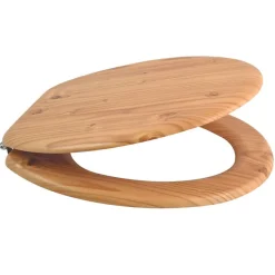 Abattant wc MDF en Décor Pin Marron Charnières Inox MSV