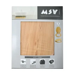 Abattant wc MDF en Décor Pin Marron Charnières Inox MSV