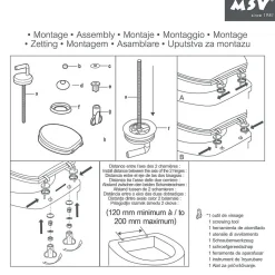 Abattant wc MDF en Décor Pin Marron Charnières Inox MSV