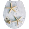 Abattant wc MDF Etoile de mer Charnières Inox MSV