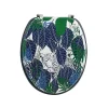 Abattant wc MDF RAIN FOREST Bleu Vert Charnières Inox MSV