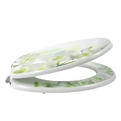 Abattant wc MDF Sofaïa à Motifs Fleurs Charnières Inox MSV
