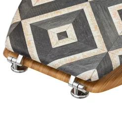 Abattant WC motifs canva blanc et noir et lunette effet bois, 5Five