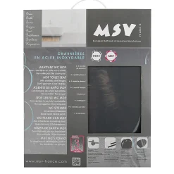 Abattant WC MSV - MDF - Charnières inox - Anthracite