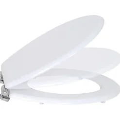 Abattant WC MSV - MDF - Fermeture lente - Blanc