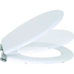 Abattant WC MSV - MDF - Fermeture lente - Blanc