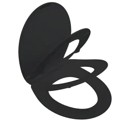 Abattant WC noir mat avec frein de chute déclipsable Bemis
