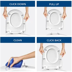 Abattant WC noir mat avec frein de chute déclipsable Bemis