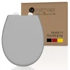 Abattant WC ovale en duroplast gris avec frein de chute ALMA