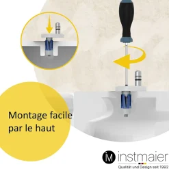 Abattant WC ovale en duroplast gris avec frein de chute ALMA