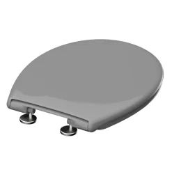 Abattant WC ovale en duroplast gris avec frein de chute ALMA