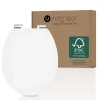 Abattant WC ovale en MDF blanc avec frein de chute GAIA