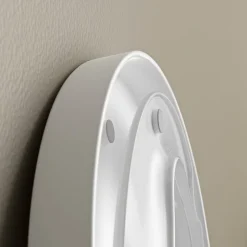 Abattant WC plastique Lunette WC moderne, Cuvette toilette fermeture douceur pour enfant + adulte, Blanc, 44,6x37,1x5,2cm, U2004