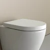 Abattant WC plastique Lunette WC, Cuvette toilette fermeture en douceur - Blanc - 42,5x36,3x4,9cm - U1009