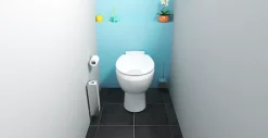 Abattant WC PMR déclipsable blanc avec frein de chute, SFA Sanifix
