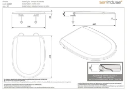 Abattant WC pour WC SANINDUSA Aveiro ABS blanc (non universel)