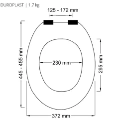 Abattant wc Thermo dur avec frein de chute NEELA Taupe mat Charnières ABS Chromé Spirella