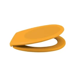 Abattant wc Thermo dur avec frein de chute NEELA Safran mat Charnières ABS Chromé Spirella
