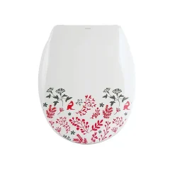 Abattant wc Thermo Dur Motif Floral Charnières PS MSV